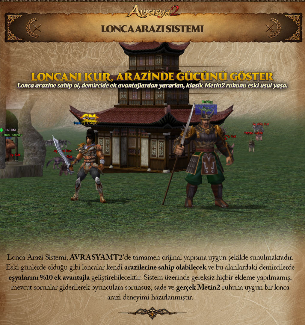 Metin2 lonca arazi sistemi: loncanı kur, arazinde gücünü göster