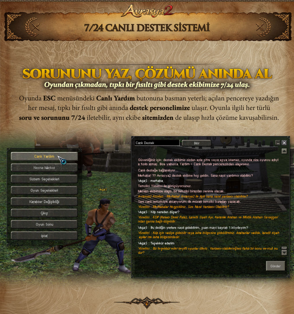 Metin2 oyun içi ve site 7/24 canlı destek sistemi: sorununu yaz, çözümü anında al